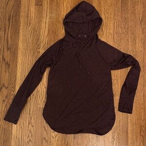 Athleta hooded long sleeve knit top